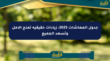 جدول المعاشات 2025: زيادات حقيقية تمنح الأمل وتسعد الجميع